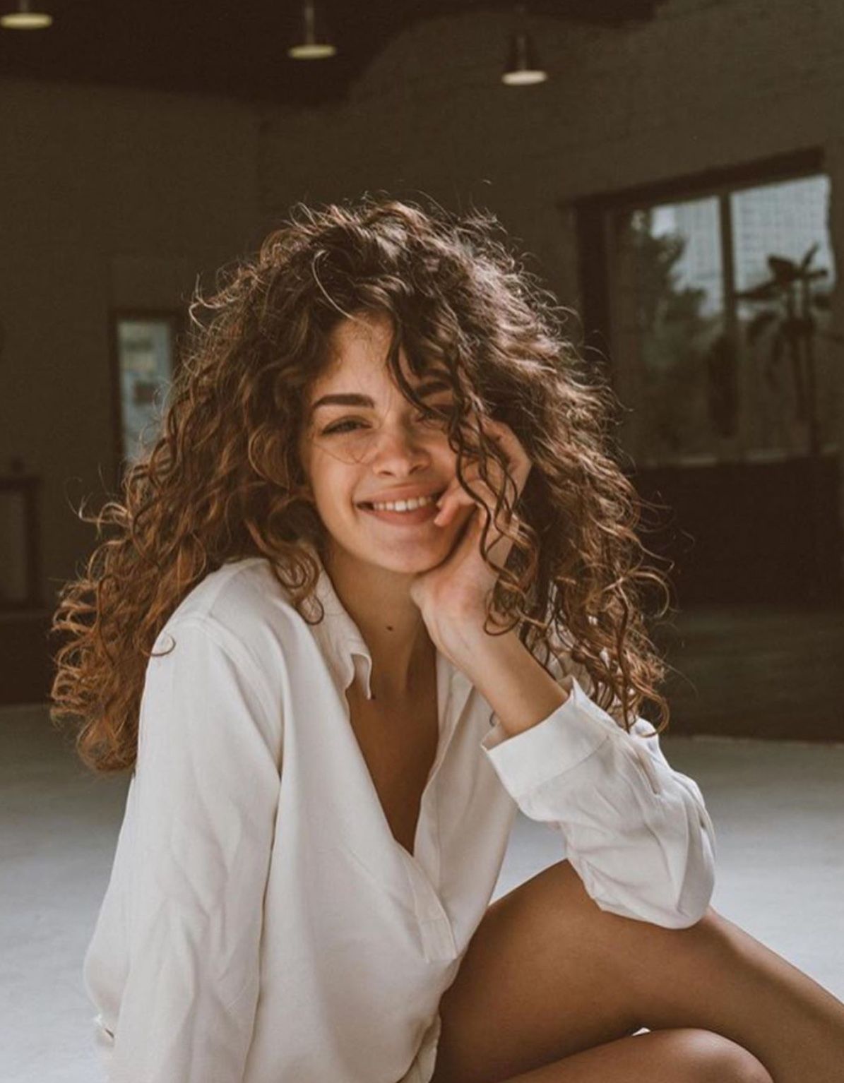 happy curly girl
